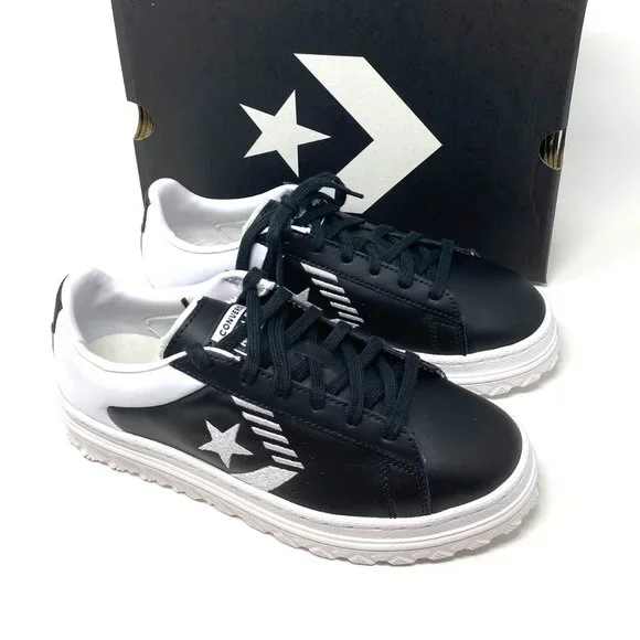 💖MEGA SALE💖Converse Women  Rivals PRO LEATHER X2 OX Black White Low   168760C - Picture 8 of 11